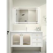 t9j5批发美式 轻奢洗脸橡木陶瓷一体盆浴室柜组合现代简约洗手法式