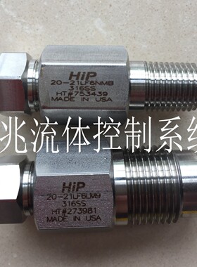 进 口HIP高压接头 20-21LF6LM9  卡套螺纹转换 9/16不锈钢3/8接头