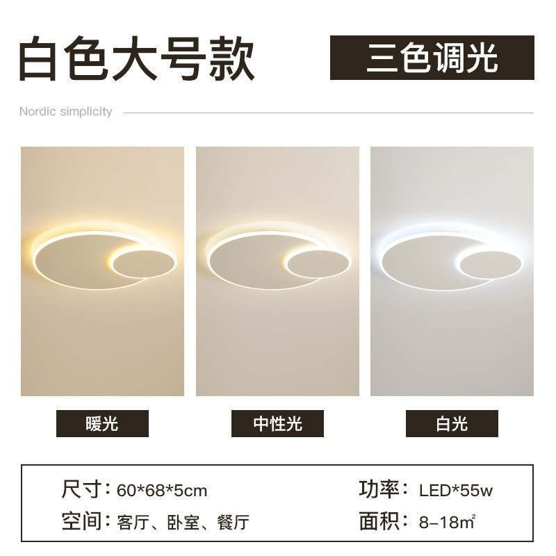 2024温馨新款北欧吸顶灯 简约现代房间灯具年浪漫创意个性卧室灯