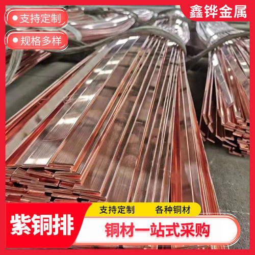 定制加工紫铜条排t1t2接地紫铜2*12/2*15红铜地排300*30镀锡铜排
