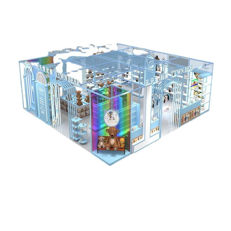 商场中庭多经点位快闪店桁架美甲展示架创意五金促销烤漆展示柜