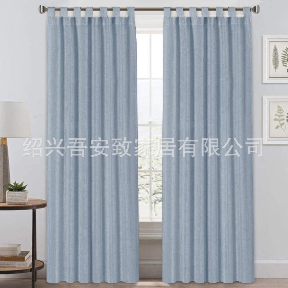 美式窗帘批发窗纱客厅纱帘半透光窗帘布成品窗帘透光不透人