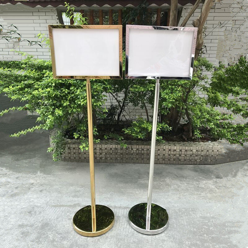 不锈钢立牌a3指示牌立式水牌a4广告落地导向牌展示架告示户外指引