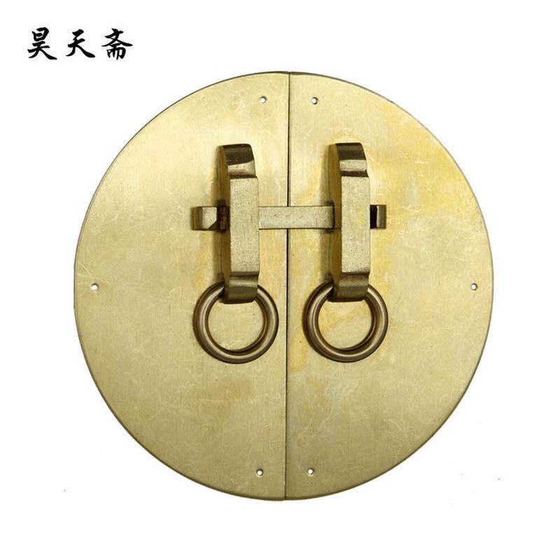 昊天斋中式仿古铜配件明清家具纯铜门锁配件古典柜门圆环拉手