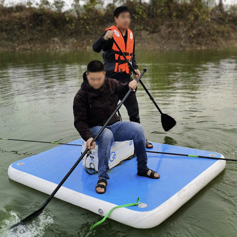 充气钓鱼浮台水上撒网平台钓鱼船水上路亚便携式钓鱼台充气床垫