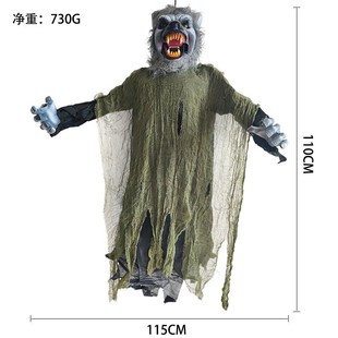 万圣节道具吊鬼电动挂件发光发声鬼声控鬼屋密室酒吧庭院装饰批发