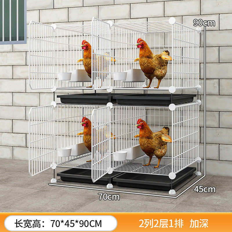 鸡笼子铁笼家用鸡窝养殖鸭号二层室外三层清粪大号家禽鹅自动