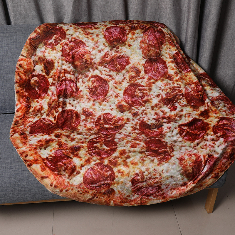 厂家直供毯子烙饼煎饼毯子创意空调玉米毛毯盖被圆形毛毯