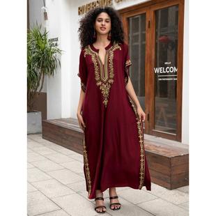 l23170 沙滩色人棉绣花度假长袍 5罩衫