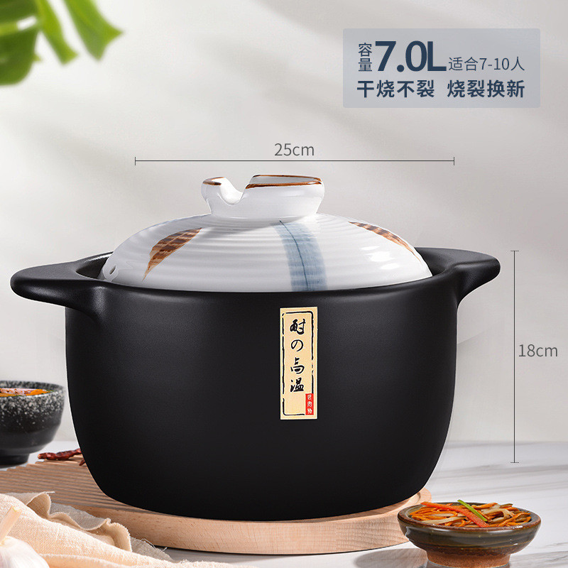 z655燃气家用砂锅炖锅耐高温煲仔饭沙锅汤煲干烧不裂煲汤陶瓷锅小