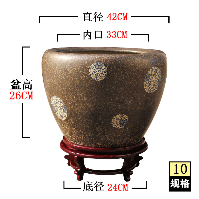 景德镇陶瓷金鱼缸乌龟缸荷盆睡莲水培花盆大号瓷盆水仙碗莲瓷缸