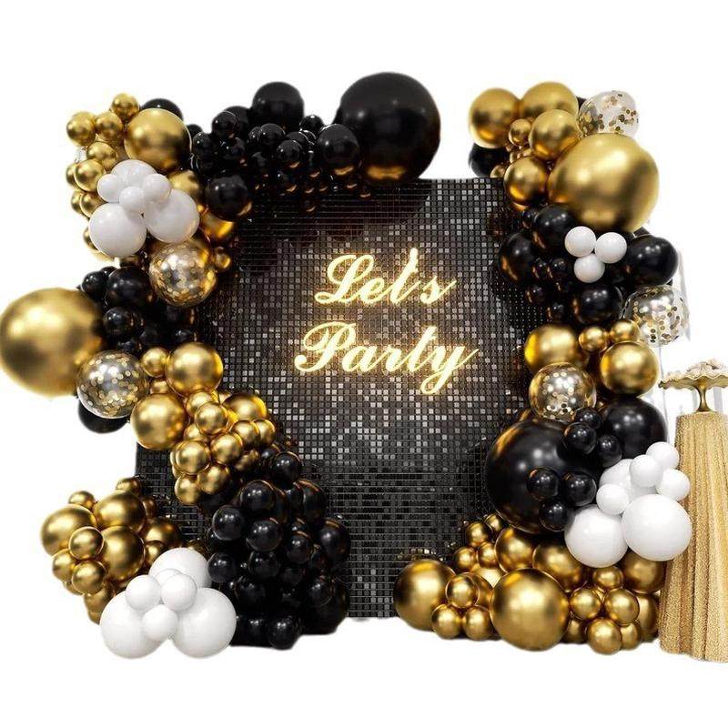 外贸定制黑金气球链套装气球链乳胶家庭聚会不规则气球套装批发,节庆用品/礼品,气球,淘宝优惠券,粉丝福利购,淘宝优惠卷