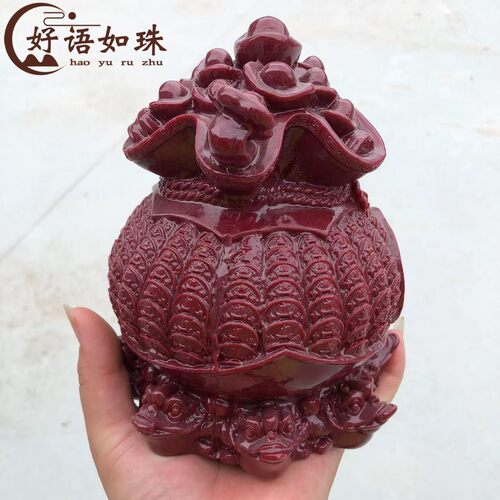 热销批发朱砂福袋摆件原矿高品质紫金砂送礼开业家居桌摆钱袋招财
