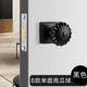 隐形门锁单面静音锁灰色轻奢南瓜球形锁室内暗门房门锁法式 浴室锁