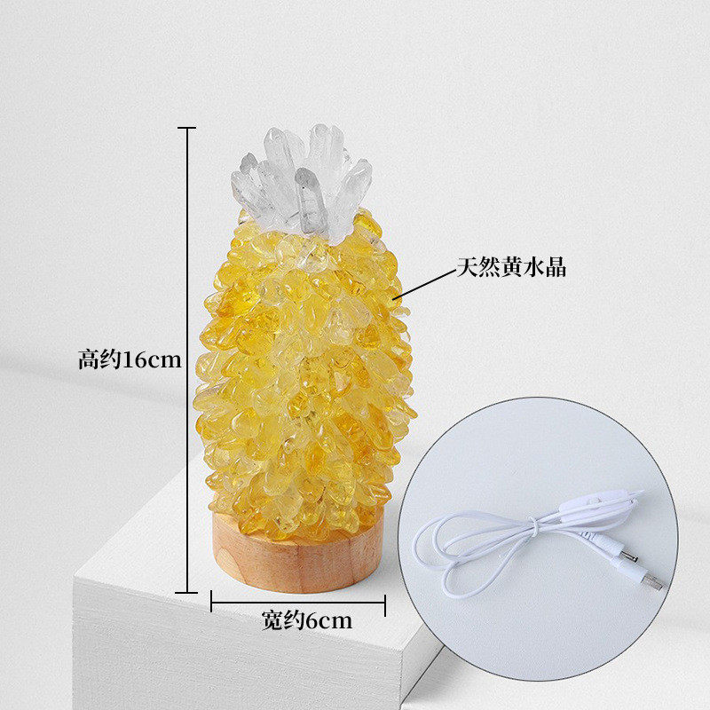 热销天然紫粉黄水晶菠萝小夜灯usb水晶灯卧室迷你插电床头柜灯饰,家居饰品,装饰摆件,淘宝优惠券,粉丝福利购,淘宝优惠卷