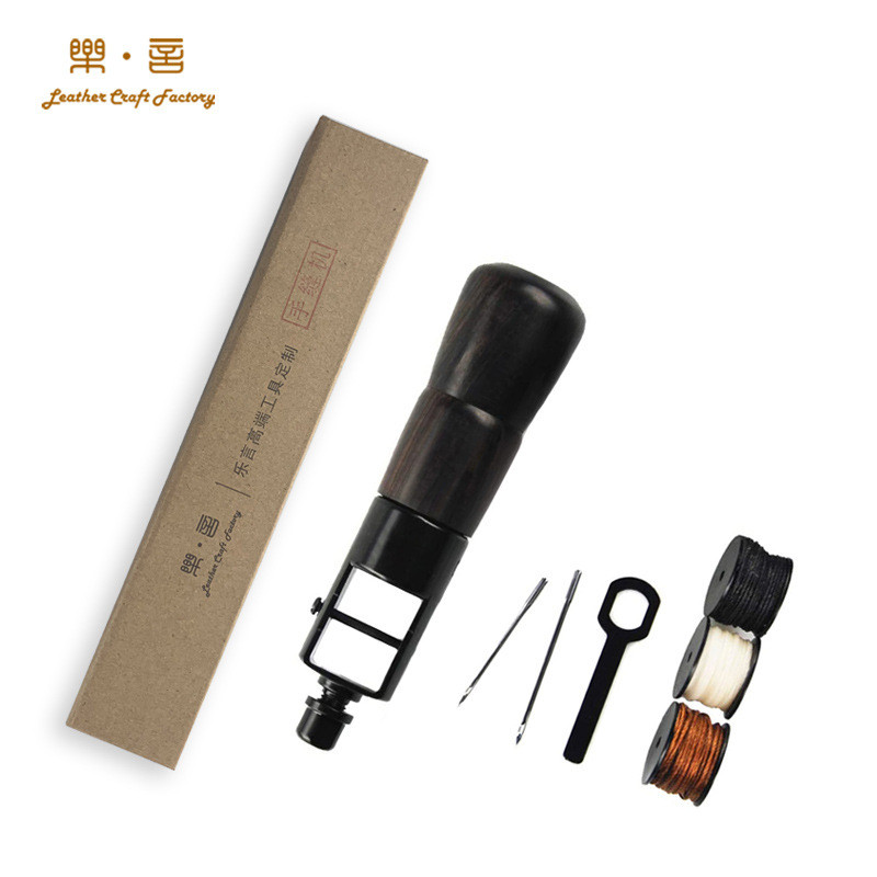 皮料手缝机黑檀木手柄手缝机皮革手缝diydiy工具手工皮具器缝线器