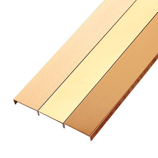 304不锈钢电视背景墙黑钛金装饰线条u型槽吊顶包边金属收边条压条