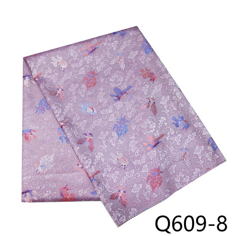 新丝绫提花复古风如意蝴蝶色织提花面料异时装罗色面料工厂