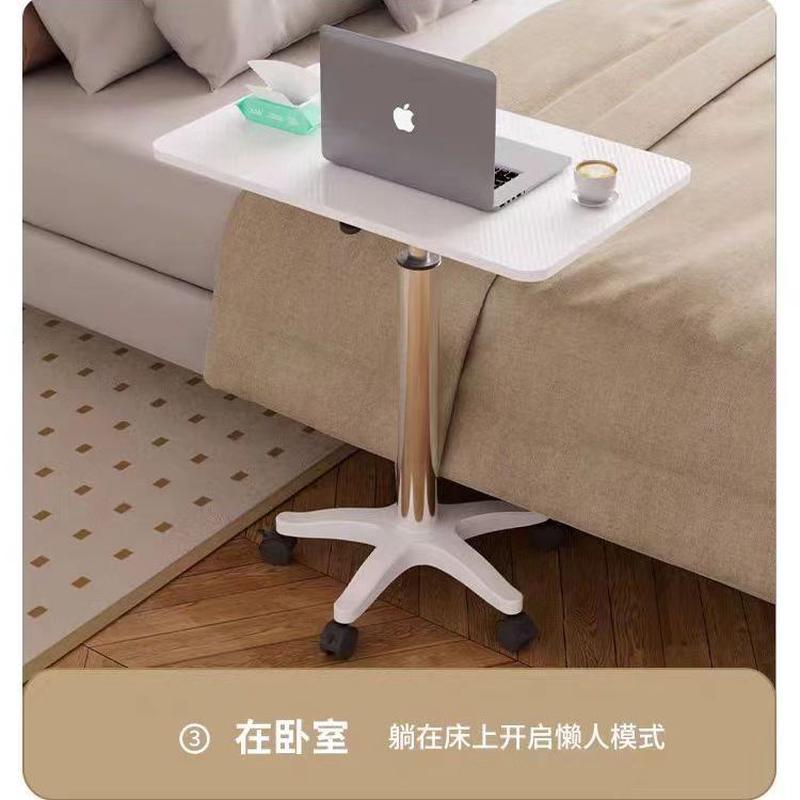热销床边桌站立式工作台电脑办公书桌讲台小型m&可移动升降桌带滑