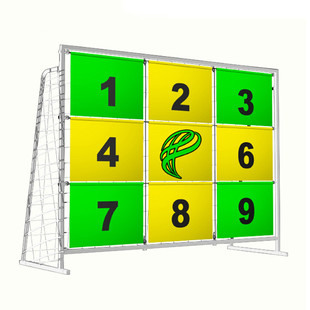 足球球门九宫格足球门足球射门娱乐训练辅助器材趣味九宫格训练