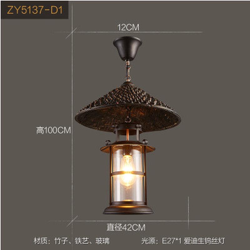 复古船木吊灯工业风美式餐厅灯酒吧吧台咖啡馆服装店理发铁艺吊灯