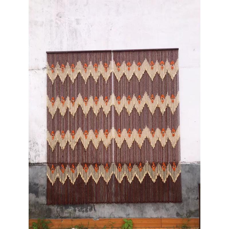 新款竹子木珠门帘卧室玄关书房茶餐厅大厅卫生间鞋柜仓库隔断专用