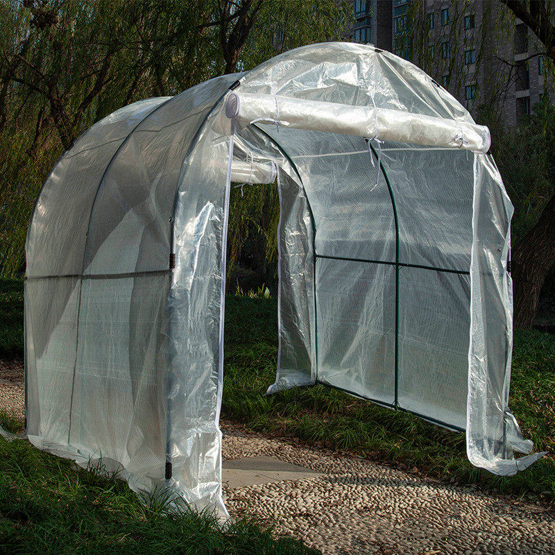 温室花棚暖房保温种植多肉防冻防雨大棚骨架植物罩暖棚鸡鸭养殖棚