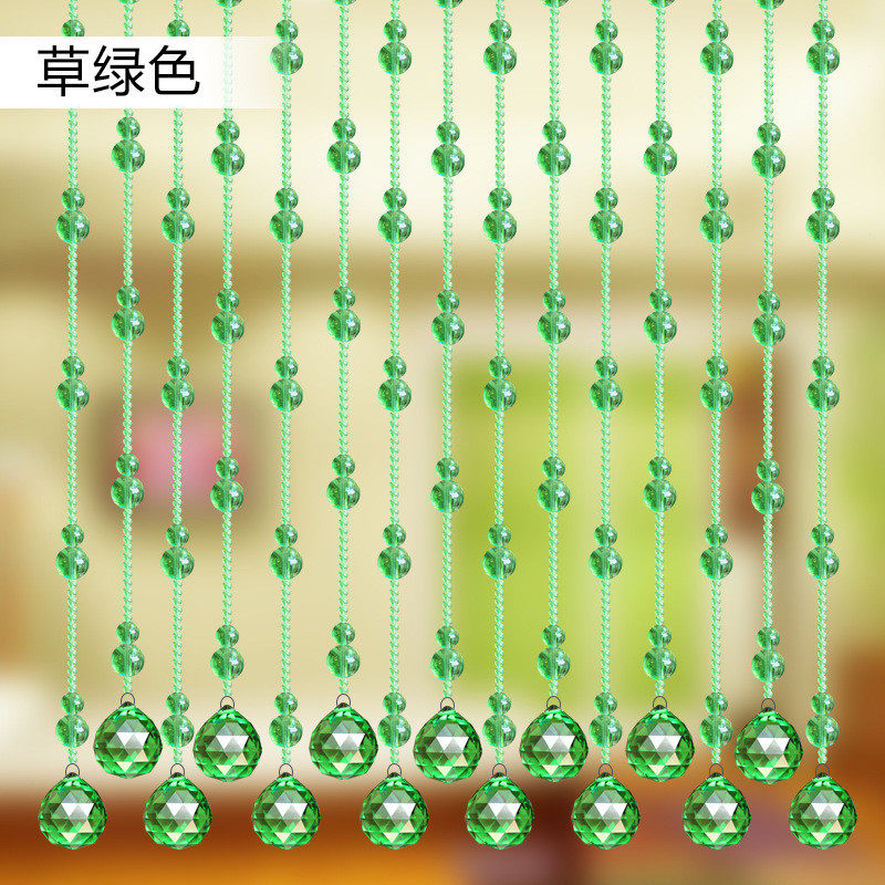 水晶葫芦珠帘隔断门帘过道玄关厨房厕所卧室成品帘屏风挂帘免打孔