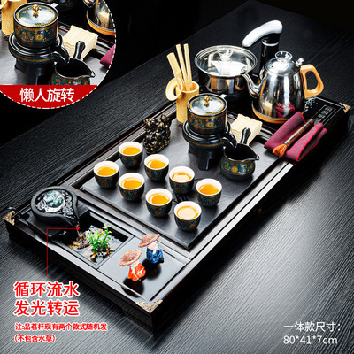 hf2x茶具套装家用客厅全自动一体整套功夫茶具泡茶道喝茶实木茶盘