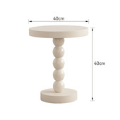 中古风客厅小茶几沙发边几轻奢边创意床头柜美式 法式 复古黑色