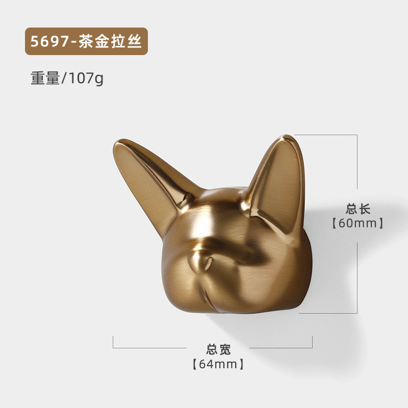 美式法斗狗头造型挂钩家具五金墙面玄关客厅挂钩卧室衣帽钩现货