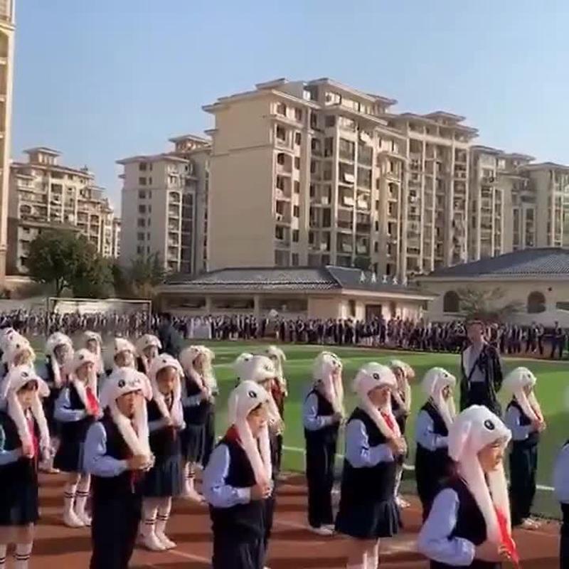 耳朵会动的帽子小兔子帽兔比卡丘可爱儿童冬皮卡丘手套围巾一体女