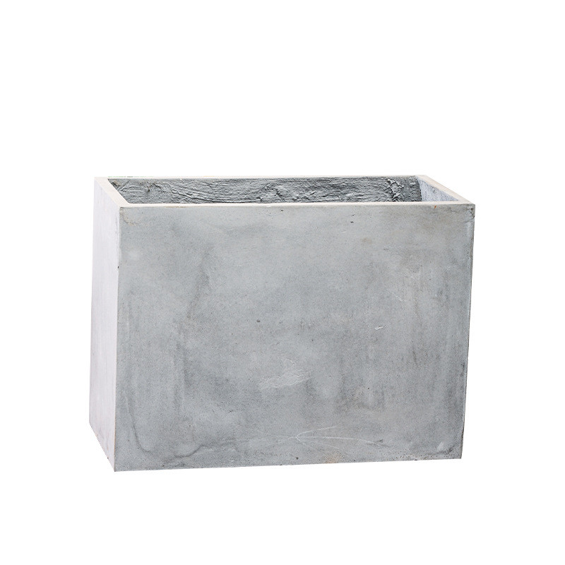 户外水泥花盆长方形镁泥北欧风庭院创意大号阳台客厅落地马槽花盆