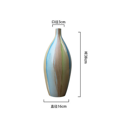 陶瓷器小清新三件套装插花瓶摆件家居装饰餐桌客厅电视柜现代简约