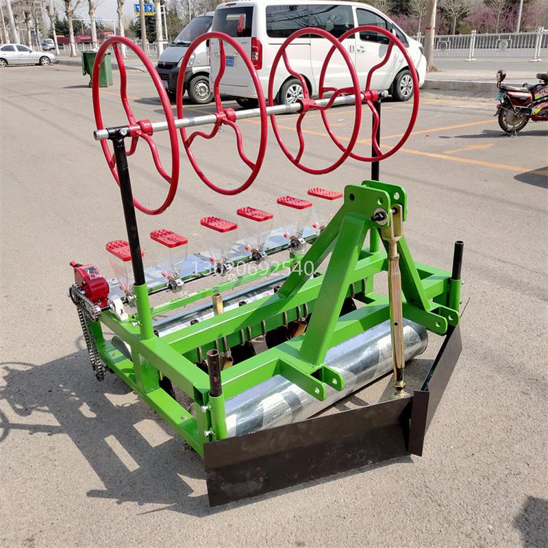 热销小白菜油菜汽油款精播机多功能四轮牵引式油菜播种机菠菜播种