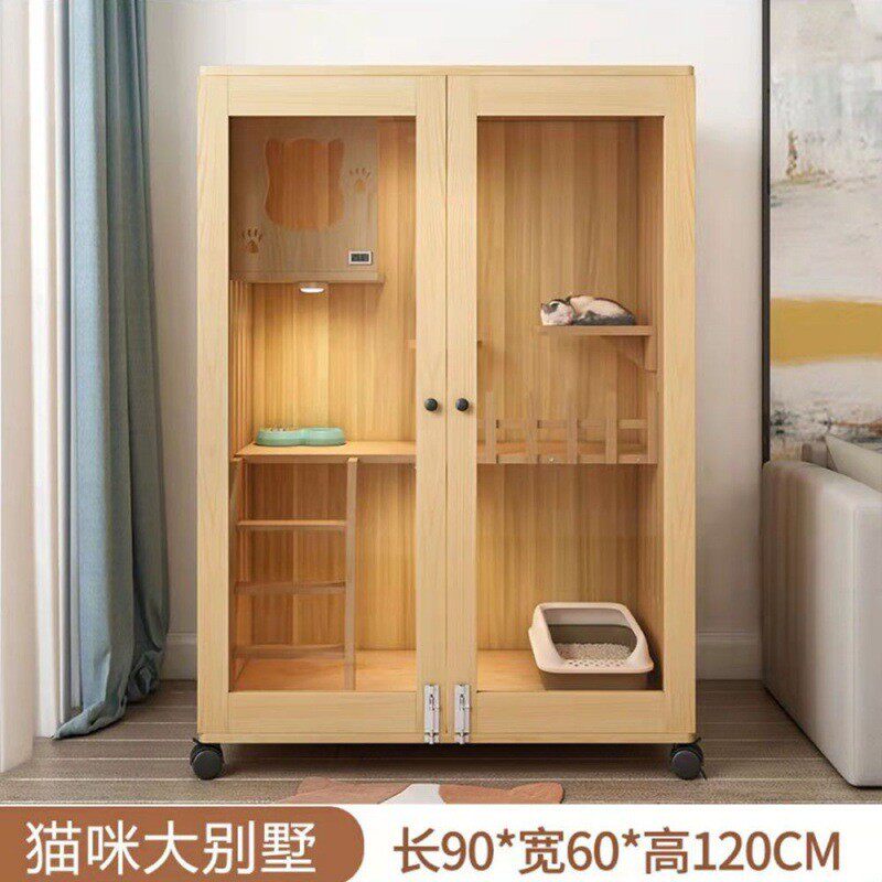 猫别墅宠物柜猫笼子家用室内房子猫屋超大自由空间猫咪猫窝猫舍柜