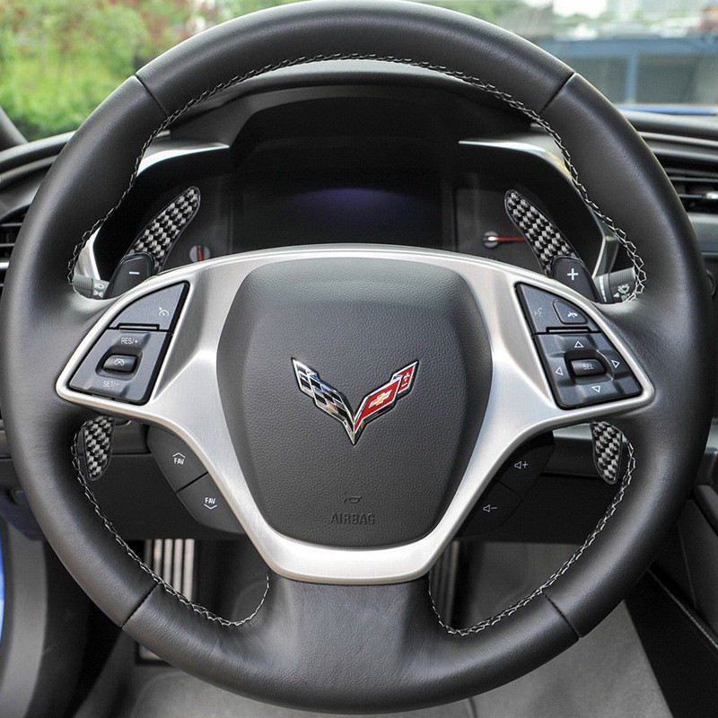 热销适用于科尔维特c7专用改装方向盘拨片换挡碳纤维加长内饰配件
