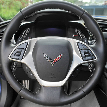 热销适用于科尔维特c7专用改装方向盘拨片换挡碳纤维加长内饰配件