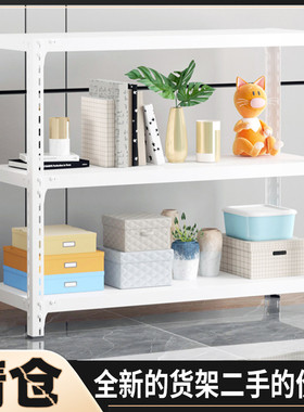 白色小货架三层双层家用厨房微波炉烤箱铁架子二层置物架落地多层