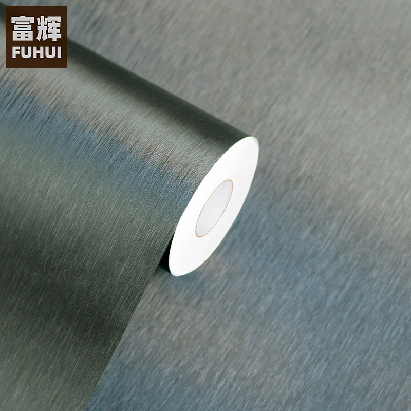 金银拉丝自粘墙纸防水酒店工程壁纸金属质感软片家具翻新贴纸防火