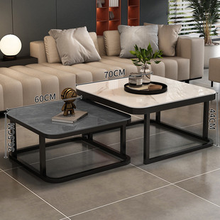 a*高级极简客厅小户型轻奢茶几折叠家用钢化玻璃感2024新款桌子