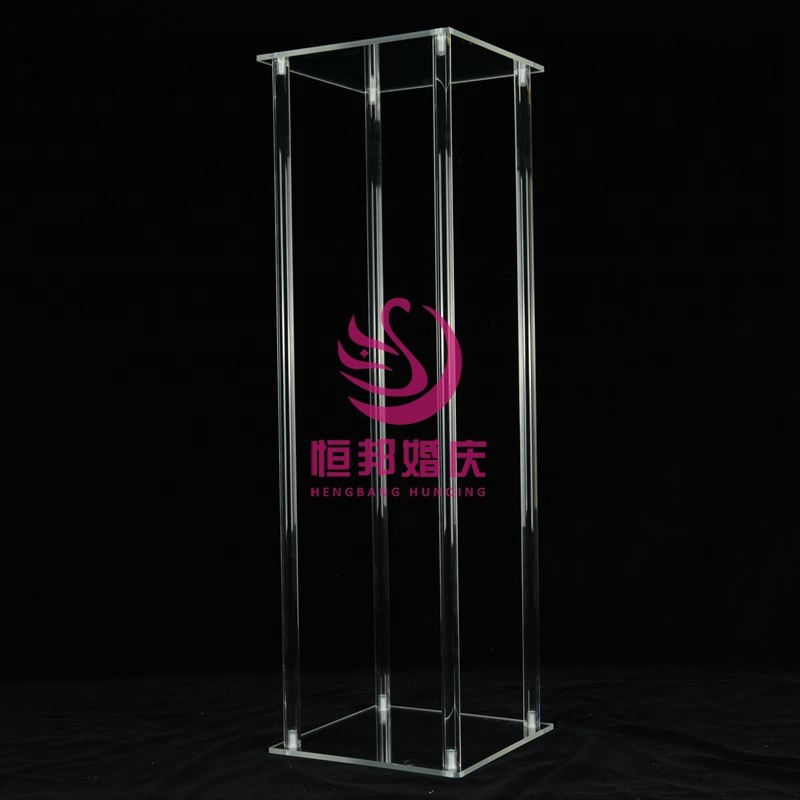 四方亚克力花架婚庆道具路引主桌创意摆件花架家居装饰婚庆用品