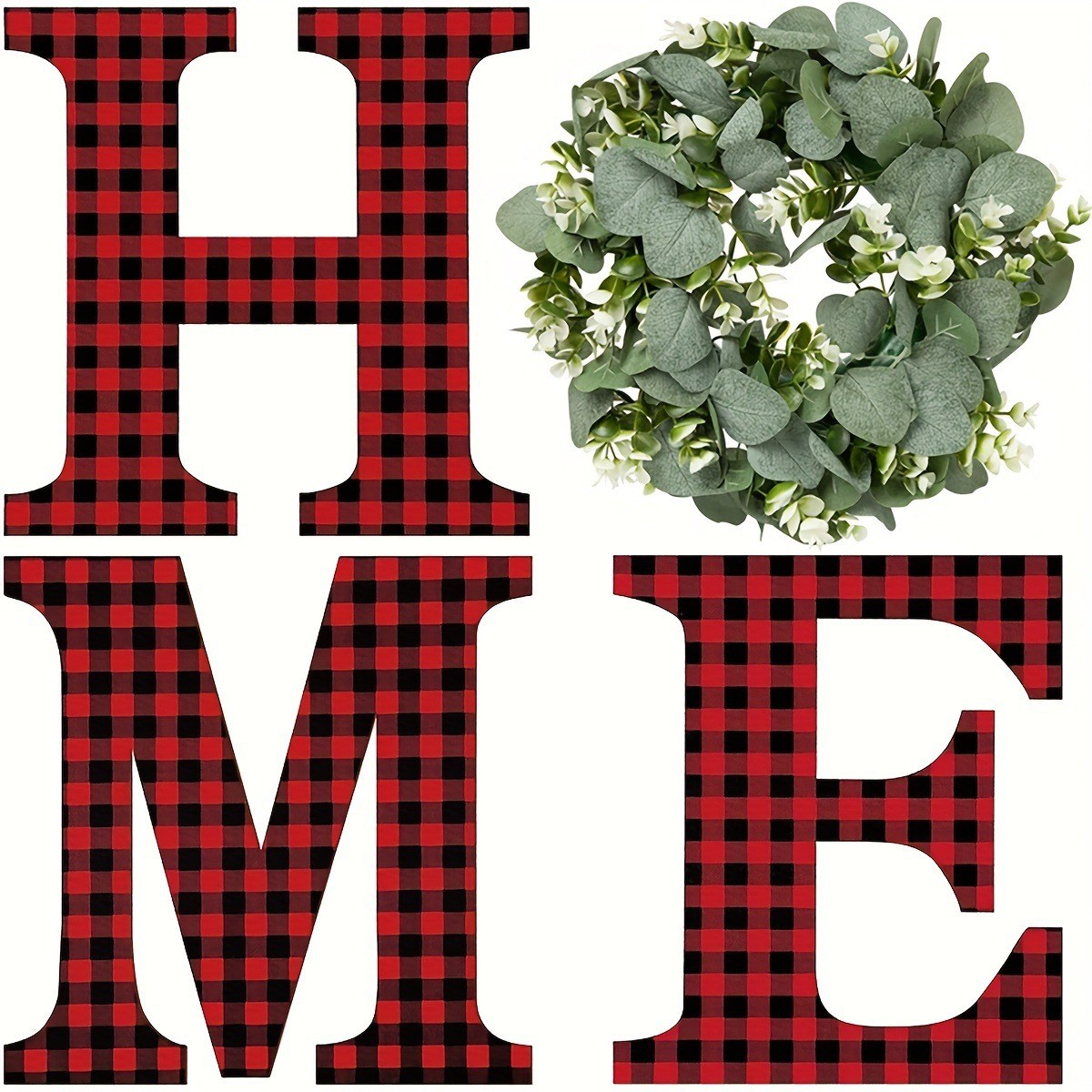 3款home木制墙壁挂饰春季字母花环圣帕特里克门装饰夏季欢迎节挂