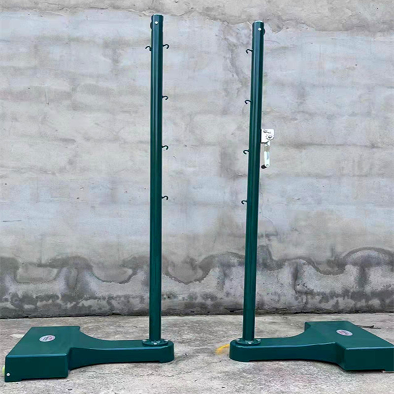 全铸铁羽毛球架室内户外学校球馆训练比赛标准羽毛球柱移动式网架