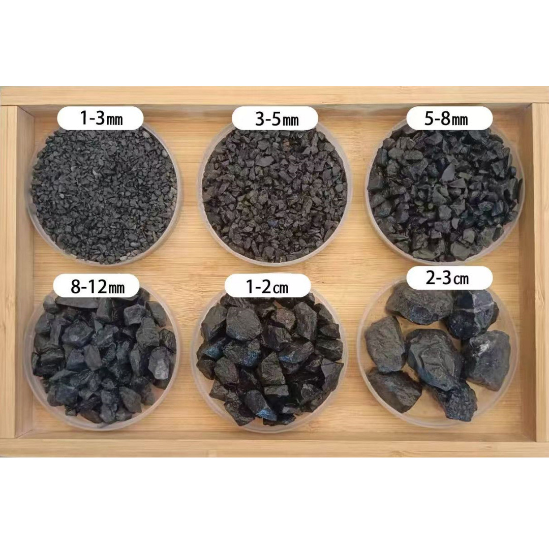 黑石子砾石碎石厂家批发园林造景工程铺路用水洗胶石黏石黑色卵石