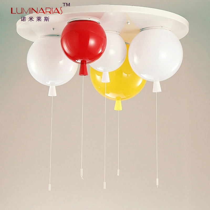 北欧现代气球吸顶灯卧室客厅儿童房吊灯区简约个性彩色吸顶休闲