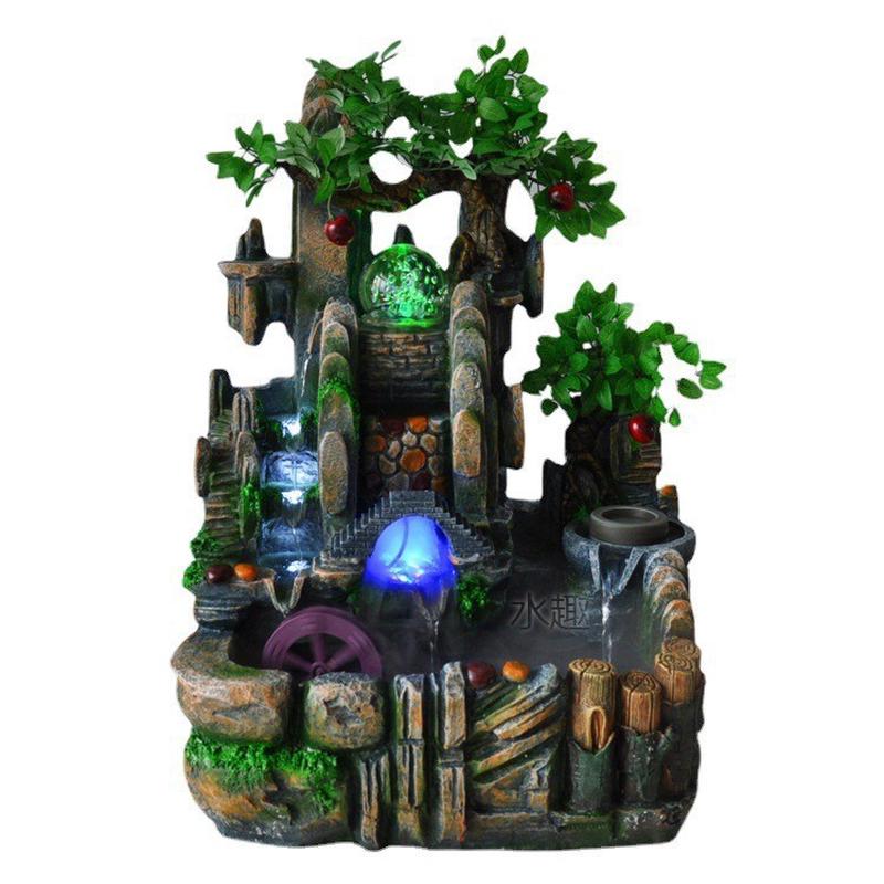 室内流水工艺品喷泉盆景装饰喷泉鹅卵石元素微景观家居新房装饰