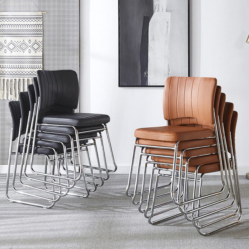 办公椅舒适久坐会议室椅电脑靠背椅无扶手弓形麻将椅公司职员培训