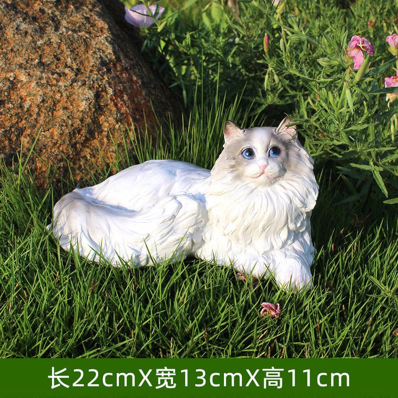 树脂工艺品仿真布偶猫小猫别墅花园庭院装饰可爱摆件雕塑园林景观