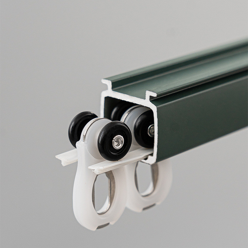 窗帘轨道加厚单轨双轨加厚铝合金轨滑轨顶装侧装阳台客厅直静音